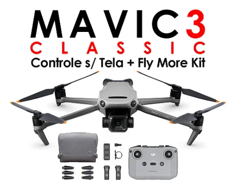 Drone DJI Mavic 3 Classic + Controle sem Tela + Fly More Kit (Versão Nacional)