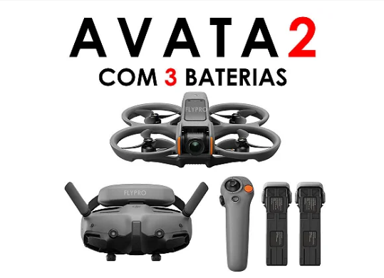 Drone DJI Avata 2 Fly More Combo com 3 Baterias