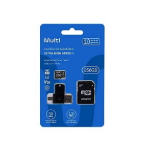 MicroSD Cartão de Memória - 256GB - Multilaser