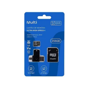 MicroSD Cartão de Memória - 256GB - Multilaser