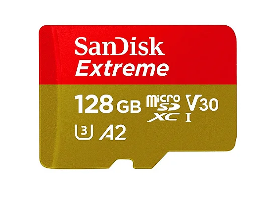 MicroSD Cartão de Memória - 128GB - SanDisk Extreme- 3VECJBFTR