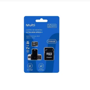 MicroSD Cartão de Memória - 256GB - Multilaser